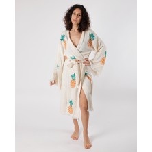 Lux Viridi Antik Kimono Kaftan Ananas Motif