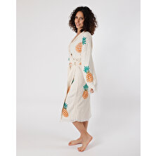 Lux Viridi Antik Kimono Kaftan Ananas Motif