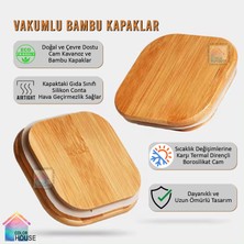 Color House Baharatlık Borosilikat (Cam) 15 Adet Bambu Vakumlu Kapaklı 300 cc Kavanoz ve 3 Adet Düzenleyici Pleksi Stant ( 30 cm * 13 cm x3 )