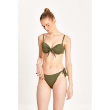 Too Salty Swimwear Kadın Yeşil Push Up'lı Fiyonklu Bikini Takımı 24S114ST