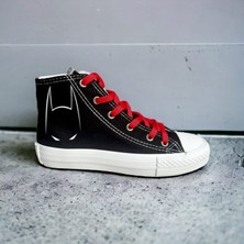 Amazoon Desing Batmanova Karakter Baskılı Siyah Keten Çocuk Spor Ayakkabı Sneaker