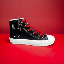 Amazoon Desing Batmanova Karakter Baskılı Siyah Keten Çocuk Spor Ayakkabı Sneaker