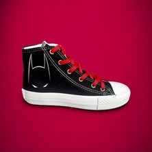 Amazoon Desing Batmanova Karakter Baskılı Siyah Keten Çocuk Spor Ayakkabı Sneaker