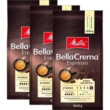 Melitta Bellacrema Espresso Çekirdek Kahve 1kg x 3 Lü Uygun Paket