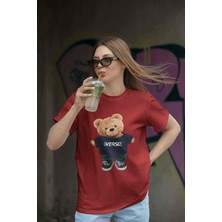 Dogfish Teddy Kadın Oversize Mavi T-Shirt