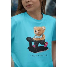 Dogfish Teddy Kadın Oversize Mavi T-Shirt