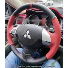 İmza Mitsubishi Lancer 2010-2012 Araca Özel Dikmeli Direksiyon Kılıfı