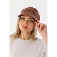 Elif İç Giyim Safari Bağlamalı Kahverengi Siperli Bandana Vizör