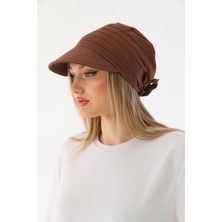 Elif İç Giyim Safari Bağlamalı Kahverengi Siperli Bandana Vizör