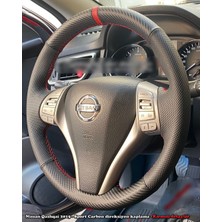 İmza Nissan Qashqai 2012 2015 Araca Özel Direksiyon Kılıfı (Karbon Nokta Yüzüklü)