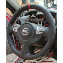 İmza Nissan Juke 2011-2015 Araca Özel Direksiyon Kılıfı (Nokta Karbon Yüzüklü)