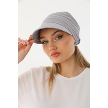 Elif İç Giyim Safari Bağlamalı Gri Siperli Bandana Vizör
