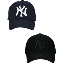Elif İç Giyim Unisex Ny Nakışlı Kep Şapka 2'li Set