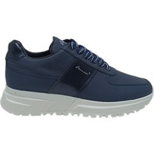 Marcomen Lacivert Deri Erkek Sneaker Ayakkabı