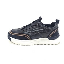 Guja Siyah Erkek Deri Sneaker Spor Ayakkabı