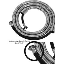 IRMAK Büyük Kaliteli Tazyikli Ultra Sağlam 5 Fonksiyon Ayarlanabilir Duş Başlığı Ve Duş Hortumu Set