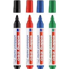 Edding Beyaz Tahta Kalemi  Siyah-Kırmızı-Mavi-Yeşil  ( ED-260 ) ( 8 Adet )