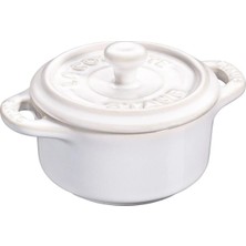 Staub Ceramıque Mini Döküm Tencere Fildişi 10 cm 200 ml Yuvarlak - 405119970