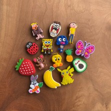 Birikiyedi Crocs Jibbitz Terlik Süs Sevimli Figürler  15'li Set