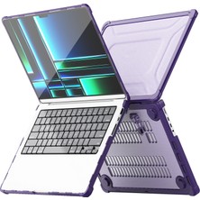 Seashell Digital MacBook Pro 14 Inç (2021)/(2023) (A2442 M1 Pro / M1 MAX/A2779) Isı Dağılımı Sert Pc+Tpu Laptop Kılıfı, Kickstand-Mor Için (Yurt Dışından)