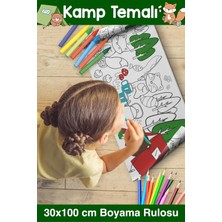 Melolisa 30X100 cm Kamp Temalı Boyama Kağıdı