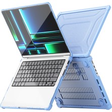 Seashell Digital MacBook Pro 14 Inç (2021)/(2023) (A2442 M1 Pro / M1 MAX/A2779) Isı Dağılımı Sert Pc+Tpu Laptop Kılıfı, Kickstand-Bebek Mavisi Için (Yurt Dışından)