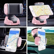 Xiaobang Bling Araç Telefonu Tutucu, 360° Ayarlanabilir Kristal Otomatik Telefon Montajı Evrensel Yapay Elmas Araç Standı Telefon Tutucu Ön Cam Kontrol Paneli ve Hava Çıkışı Için Araba Akse (Yurt Dışından)