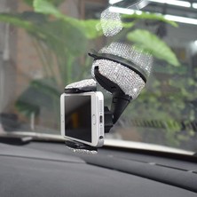 Xiaobang Araç Telefonu Tutucu, 360° Ayarlanabilir Bling Crystal Otomatik Telefon Montajı Evrensel Yapay Elmas Araç Standı Telefon Tutucu Ön Cam Kontrol Paneli ve Hava Çıkışı Için Araç Akses (Yurt Dışından)