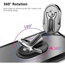 Xiaobang Çok Amaçlı Cep Telefonu Braketi Tutucu Standı, Telefon Zil Tutucu, 360 Derece Dönebilen Cep Telefonu Montajı, Araba Ev Için Çok Açılı Araç Telefonu Montajı Mavi (Yurt Dışından)