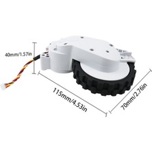 Zeeful Tekerlek Motoru Için E10/ B112/ E12/ C103/ 3c Gelişmiş Versiyonu Robotlu Süpürge Yedek Parçalar Sol Tekerlek (Yurt Dışından)