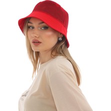 Elif İç Giyim Fileli Kırmızı Balıkçı Kova Şapka