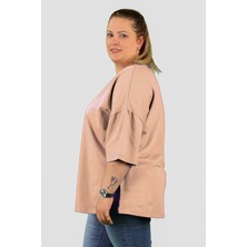 Balins Büyük Beden Kadın V Yaka Süprem T-Shirt