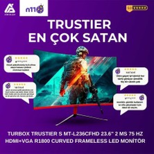 Turbox Trustier S Mt-L236CFHD 75Hz 2ms Vga Hdmi 1920x1080 23.6 inç R1800 Curved Frameless Monitör