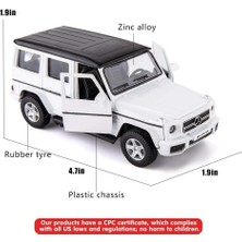 Dabo Tgrcm-Cz 1:36 Ölçekli Benz G63 Araba Modeli Çocuklar Için, Alaşım Geri Çekin G Vagon Araçlar Oyuncak Araba Bebekler Için Çocuk Erkek Kız Hediye (Beyaz) (Yurt Dışından)