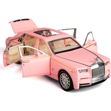 Dabo 1/32 Rolls-Royce Phantom Model Araba, Çinko Alaşımı Geri Çekin Oyuncak Araba Çocuklar Için Ses ve Işık ile Erkek Kız Hediye (Pembe) (Yurt Dışından)