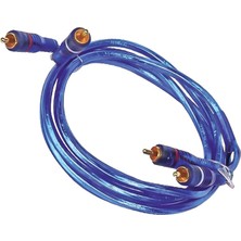 2 Rca + 2 Rca 1.8 Metre Mavi Şeffaf Oto Anfi Kablo