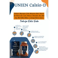 UNIEN Pharma Calsio-D 90 Tablet / Kalsiyum, Magnezyum, Çinko, Manganez, Bakır, Vitamin D3, Vitamin K2, L-Lizin, Vitamin C, Bromelain, Bor, Balık Yağı, Metil Sülfonil Metan ve Zerdeçal Ekstresi İçeren