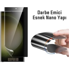 HANPORIUM Samsung Galaxy S23 Ultra Kavisli Hayalet Ekran Koruyucu Nano Polimer Film - Ultra Darbe Emici Etkin Koruma - Ekranı Tam Kaplar