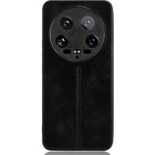 LR Joyful Xiaomi 14 Ultra Deri Doku Dikiş Hattı Darbeye Dayanıklı Arka Kılıf (Yurt Dışından)
