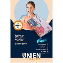 UNIEN Pharma Melplus 30 Kapsül / Passiflora Ekstresi, Kedi Otu Ekstresi, Melisa Ekstresi, Melatonin, Mayıs Papatyası Ekstresi ve Vitamin B6 İçeren Takviye Edici Gıda