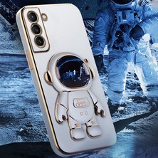 Cool-M Samsung Galaxy S23+ Elektro Kaplama Astronot Gizli Kickstand Yumuşak Tpu Telefon Kapağı (Yurt Dışından)