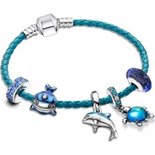 Mingjin Shop 1 16CM Tarzı TD016 Togory Kelebek ve Çiçek Charm Bilezikler Yılan Zinciri ile Cam Boncuk Bilezik ve Bilezikler Kadınlar Için Sevgilisi Hediye Özel Teklif (Yurt Dışından)
