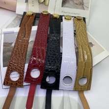 Mingjin Shop 1 Kahverengi 2023 Yeni Model Pu Deri Geniş Bilezik Yaz Kadın Lüks Trend Kişilik Yaratıcı Bileklik Charm Takı Aksesuarları (Yurt Dışından)