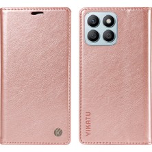 Xshine Honor X8B 4g Manyetik Kasa Litchi Doku Standı Telefon Kapağı (Yurt Dışından)