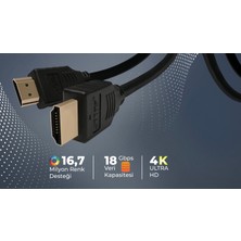 Ttaf HDMI 2.0 4K Ultra Hd 60 Hz Ses ve Görüntü Aktarım Kablosu 1,5 Metre