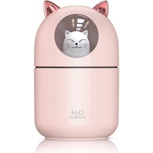 Healeele Sagrado 300 ml USB Hava Nemlendirici Serin Mist Maker Sisleyici Renkli Lamba ile Sevimli Kedi Mini Aroma Yayıcı Humidificador Pembe (Yurt Dışından)