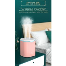 Healeele Sagrado 2000 ml Büyük Kapasiteli Nemlendirici USB Ultrasonik Çift Sprey Kafası Aroma Yağı Difüzör Hava Humidificador Mist Maker Pembe (Yurt Dışından)