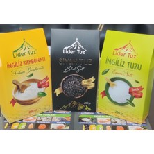 Lider Tuz Tuz Set Ingiliz Tuzu-Karbonatı-Siyah Tuz 200 gr