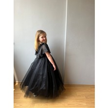 Taha Kids Güllü Prenses Kız Çocuk Abiye Siyah