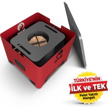 İfyıl Vera Pelet Yakıtlı Dumansız Sağlıklı Döküm Izgaralı Mangal & Barbekü (2 kg Pelet Içerisinde)